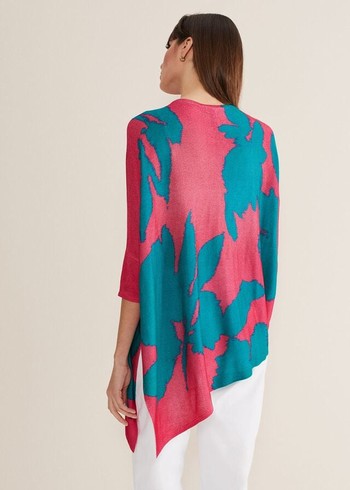 Phase Eight Madison Printed Asymmetric Hem Knitwear Multicolor Canada | NYLJQD-960